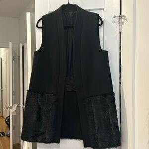 Zara faux fur vest